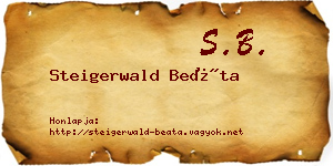 Steigerwald Beáta névjegykártya