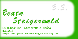 beata steigerwald business card