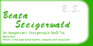 beata steigerwald business card